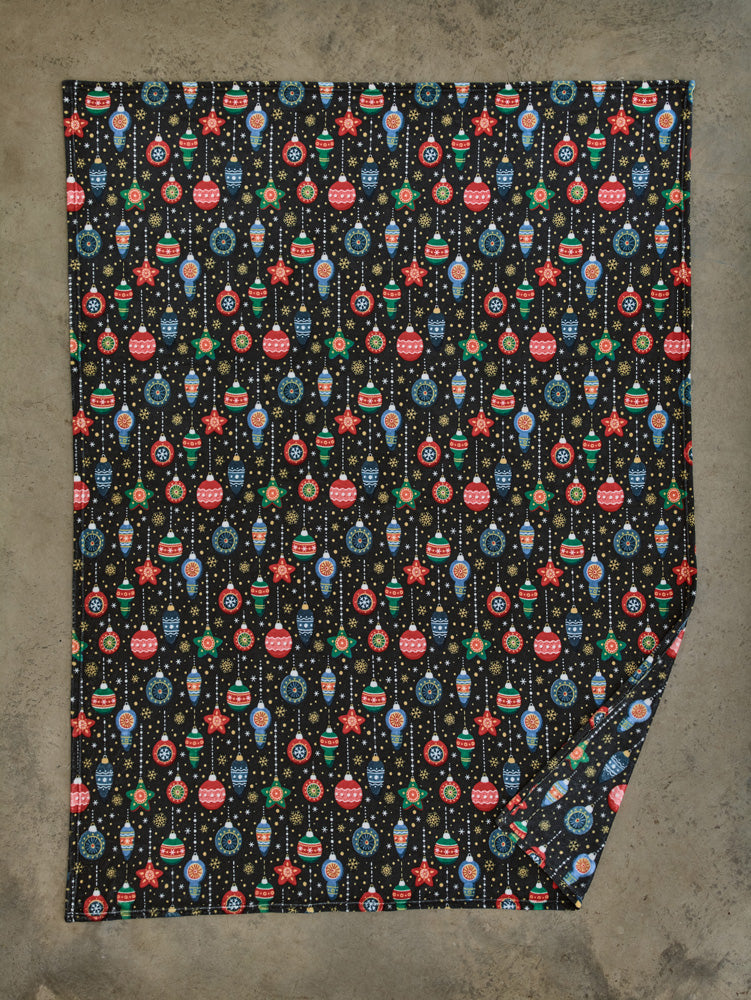 Christmas Baubles Super Soft Fleece Throw
