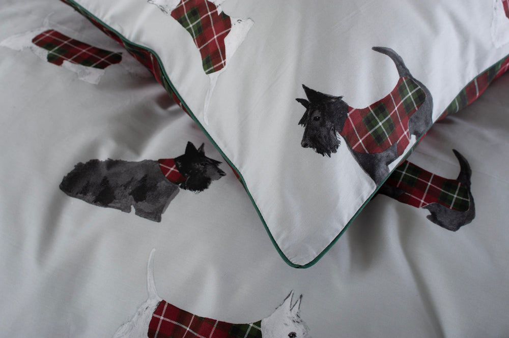Hattie 100% Cotton Duvet Cover Set – Dog Print