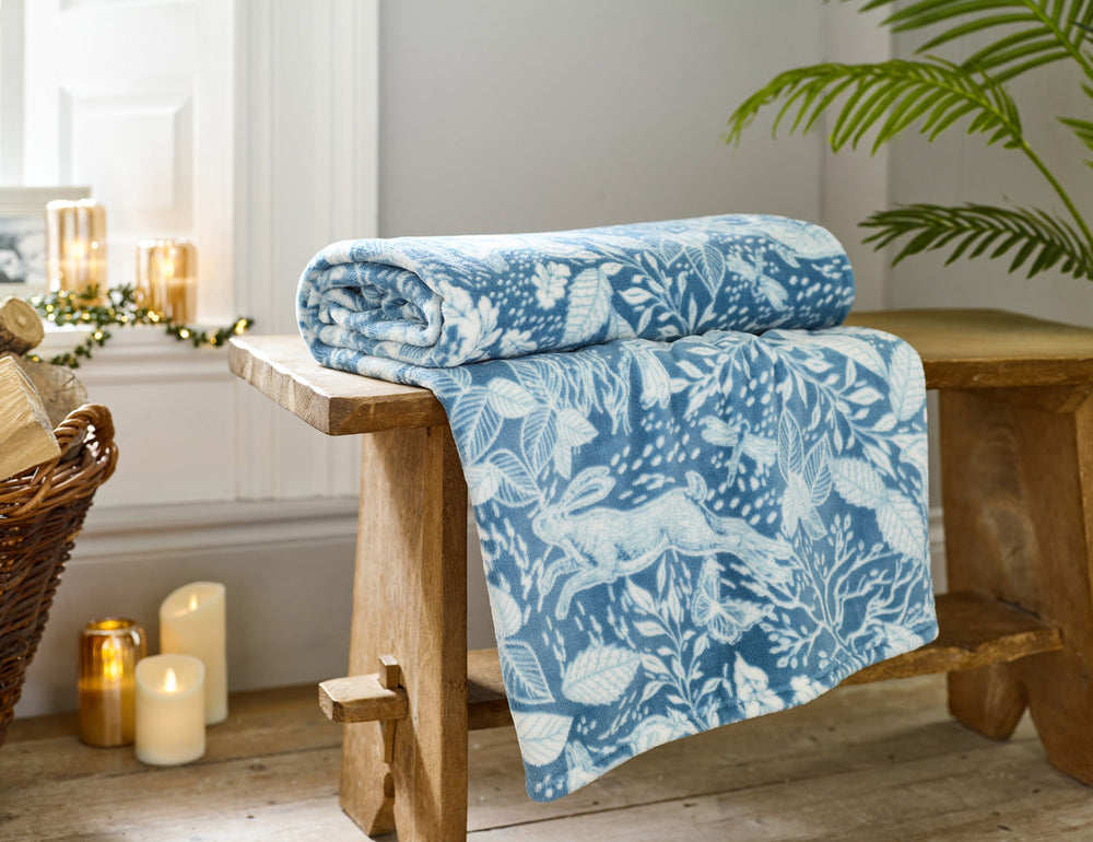 Winter Forest Microfibre Printed Throw