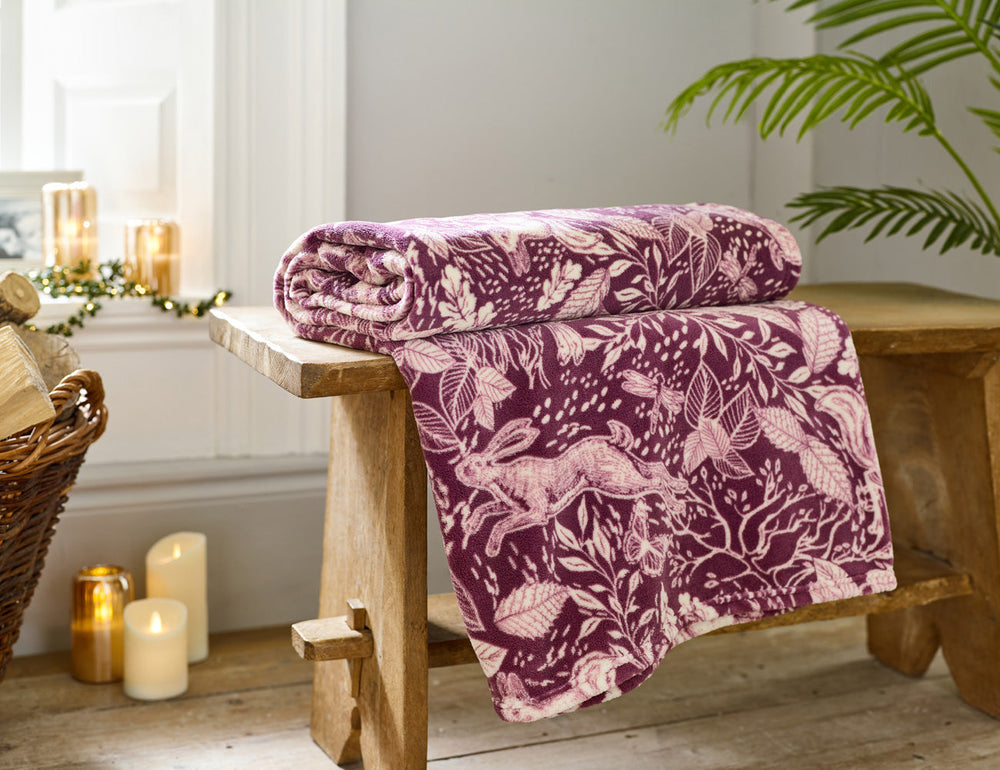 Winter Forest Microfibre Printed Throw