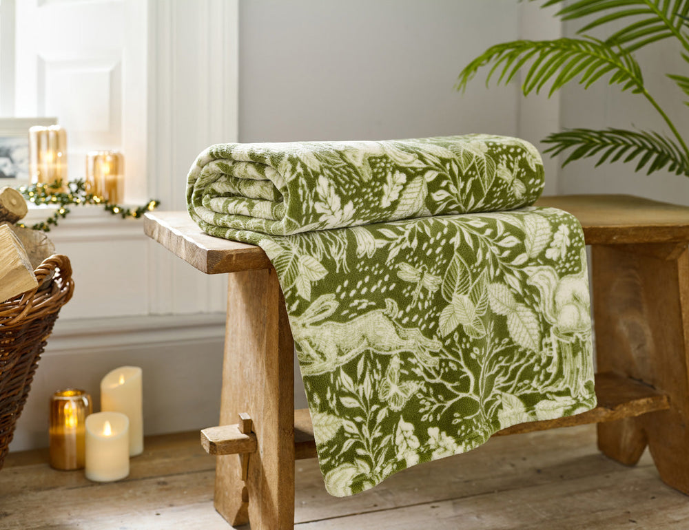 Winter Forest Microfibre Printed Throw