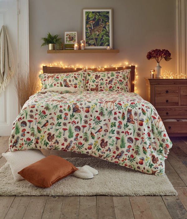Autumn Animals Sherpa Duvet Set