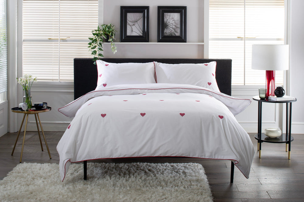 Filigree Hearts Cotton Duvet Set