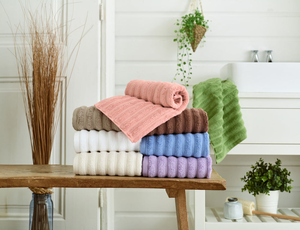 Hamilton Textured Thick Ribbed Cotton Bathroom Towels