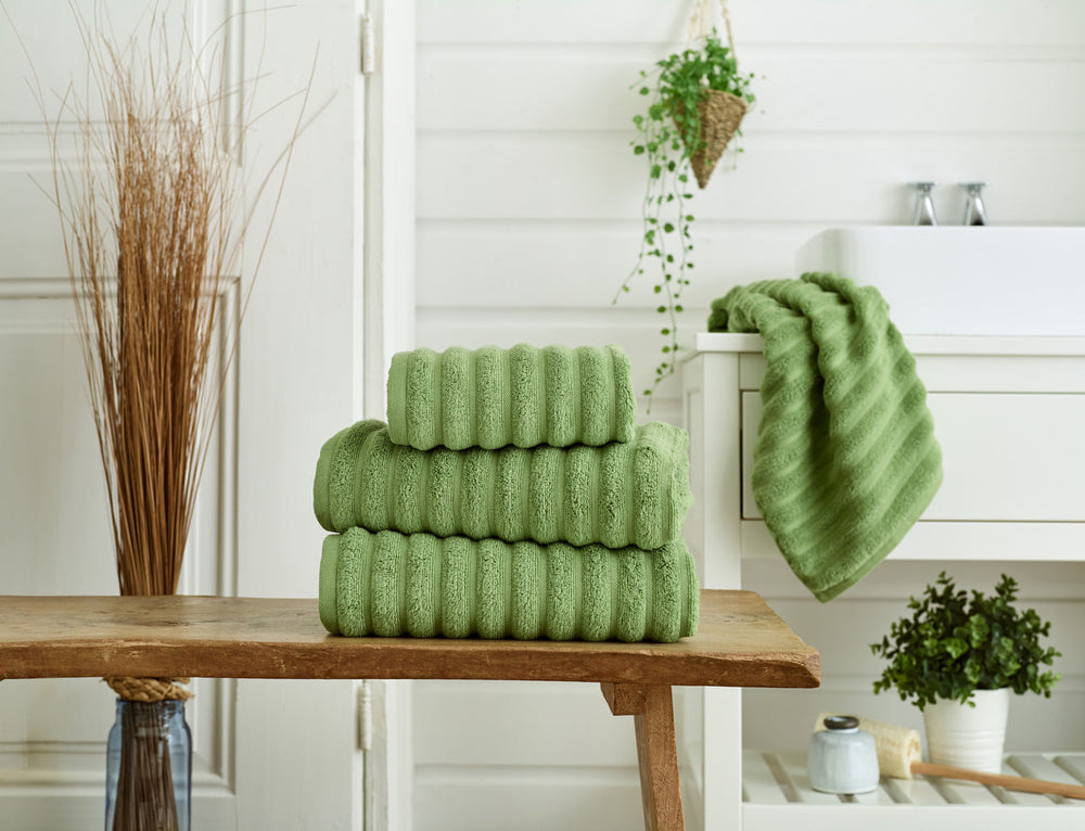 Hamilton Textured Thick Ribbed Cotton Bathroom Towels