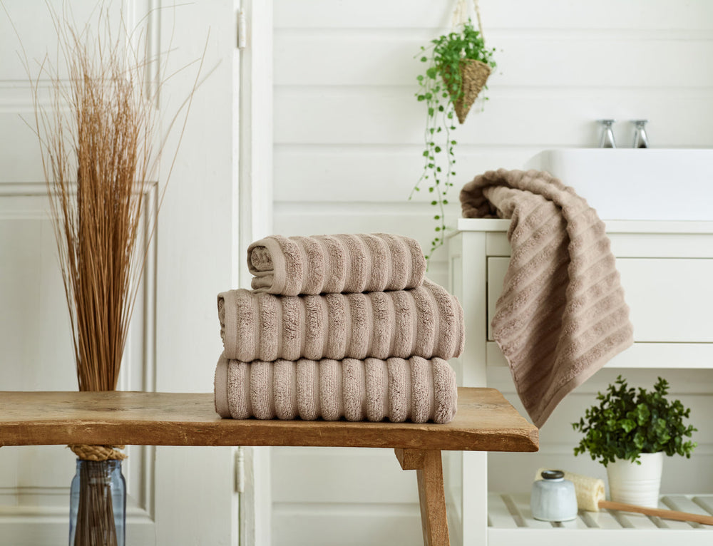 Hamilton Textured Thick Ribbed Cotton Bathroom Towels