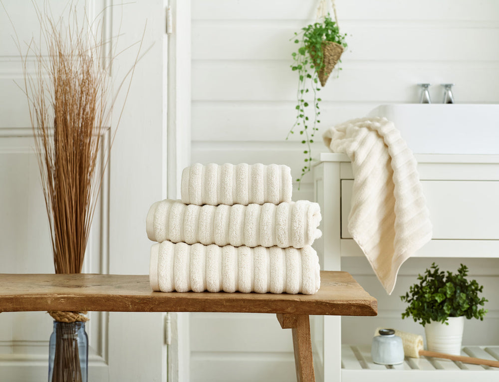 Hamilton Textured Thick Ribbed Cotton Bathroom Towels