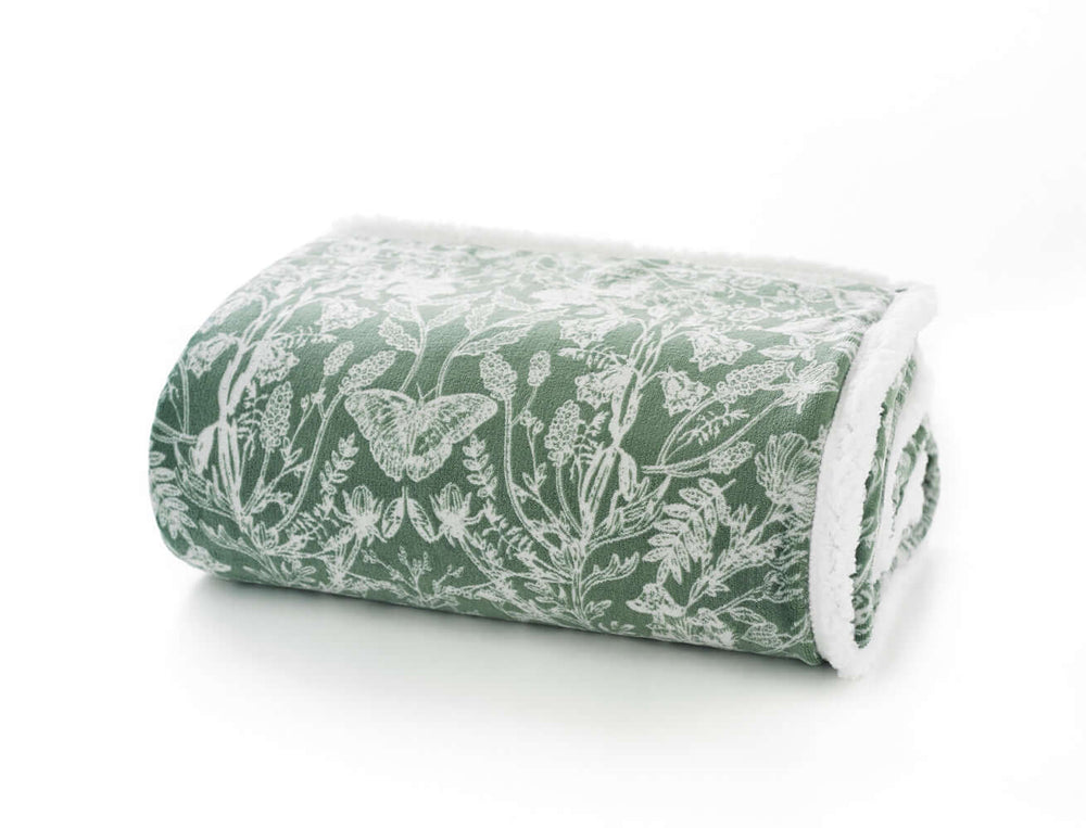 Secret Garden Printed Sherpa Fleece Throw