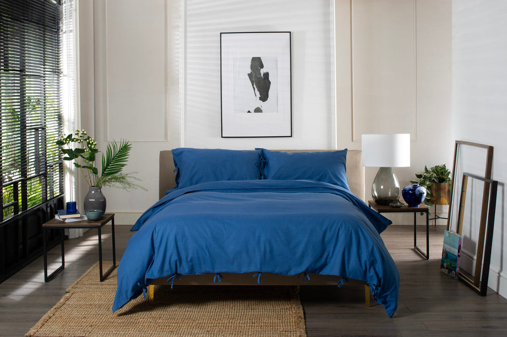 Soft & Textured 100% Washed Cotton Duvet Cover Set