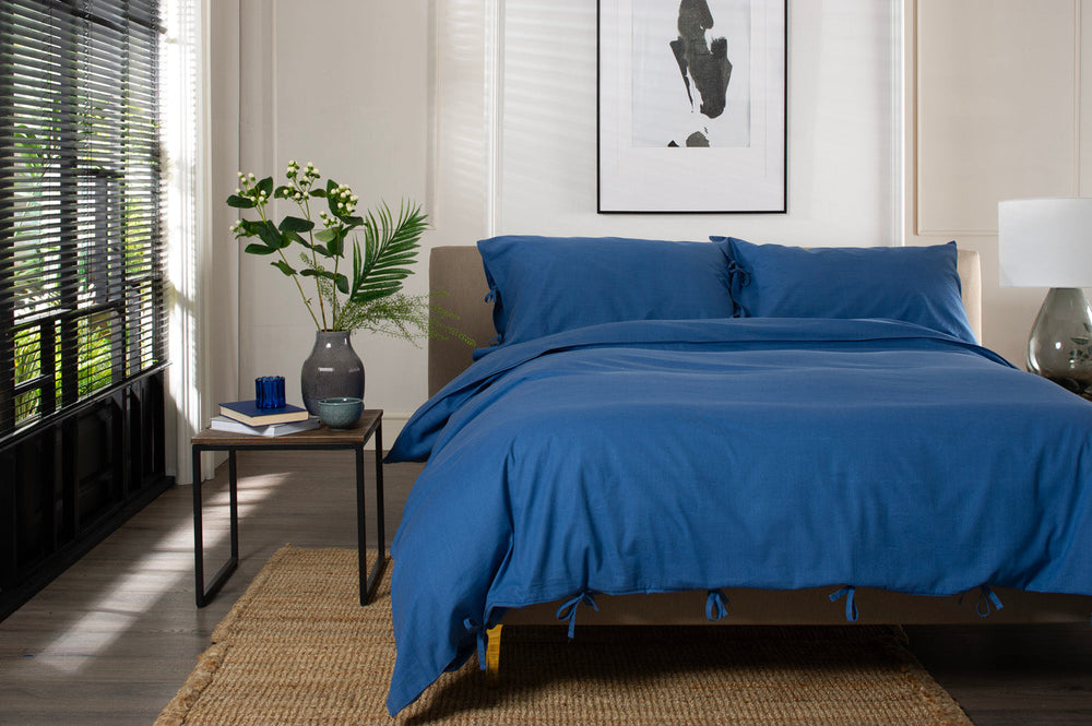 Soft & Textured 100% Washed Cotton Duvet Cover Set