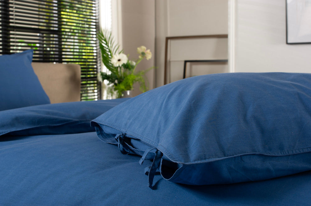 Soft & Textured 100% Washed Cotton Duvet Cover Set