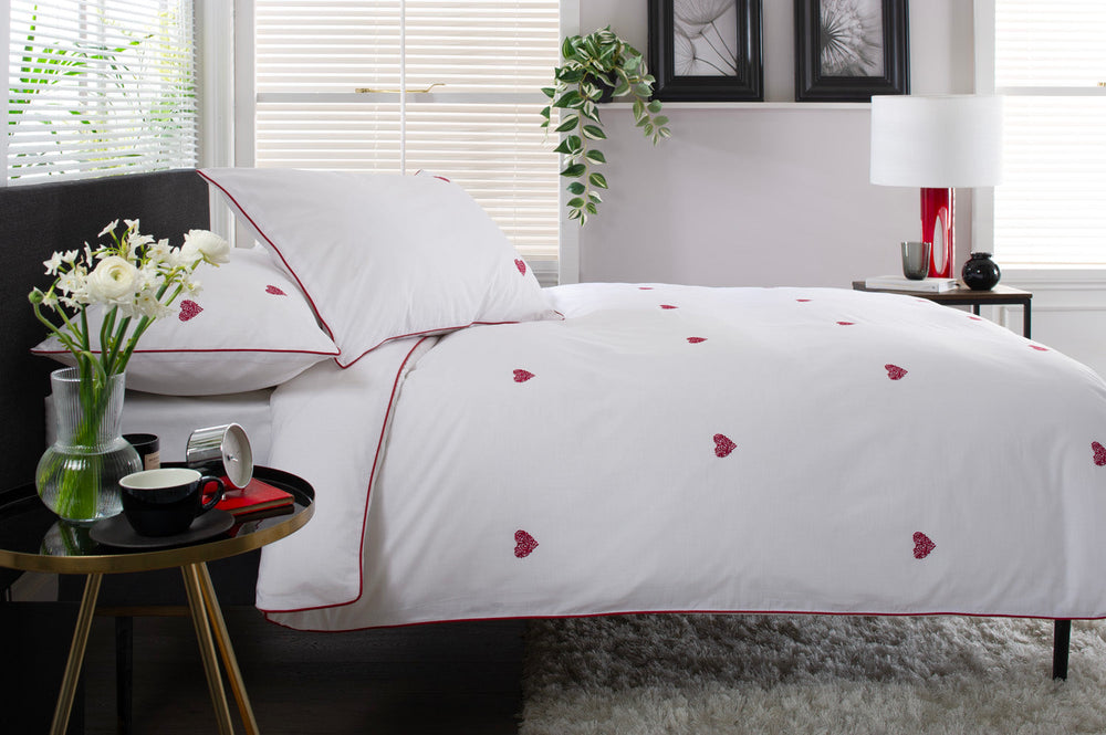 Filigree Hearts Cotton Duvet Set