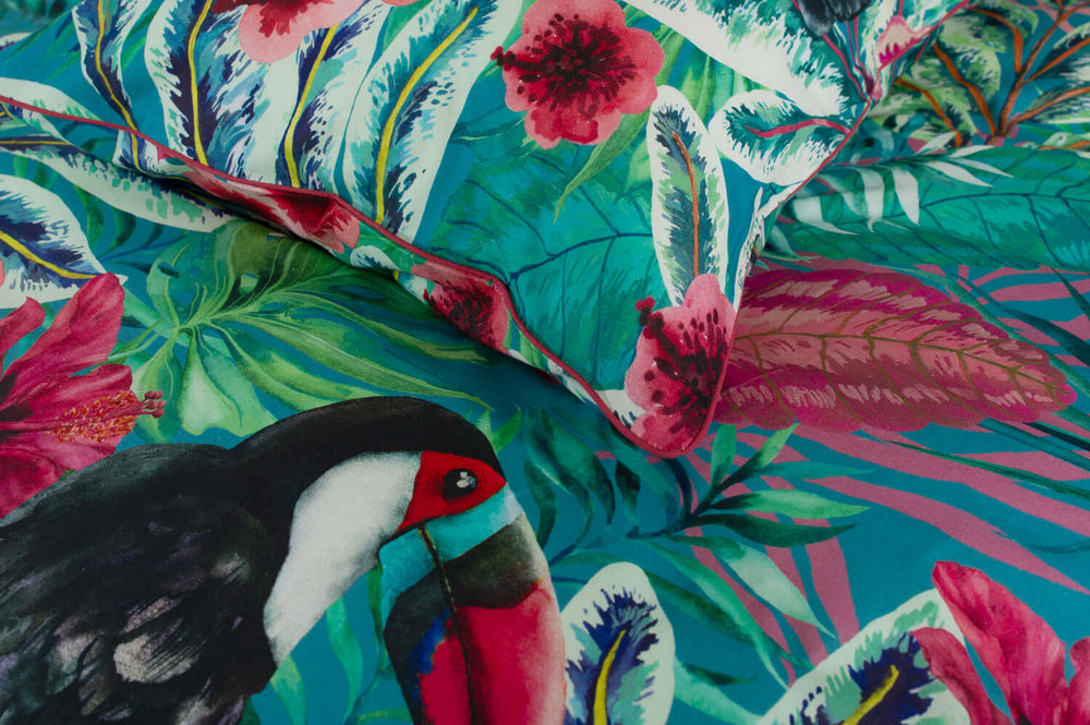 Toucan Lake Cotton Printed Bedlinen Duvet Set