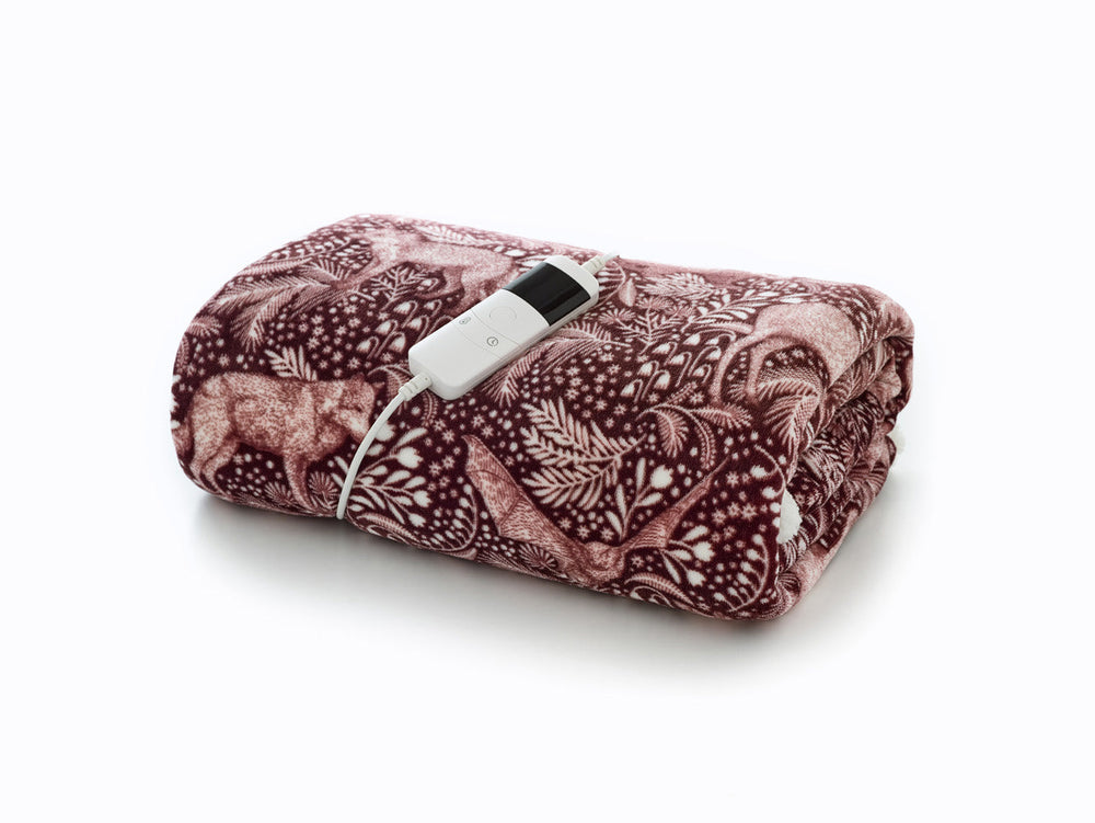 Woodland Folk Heated Sherpa Throw – 140x180cm