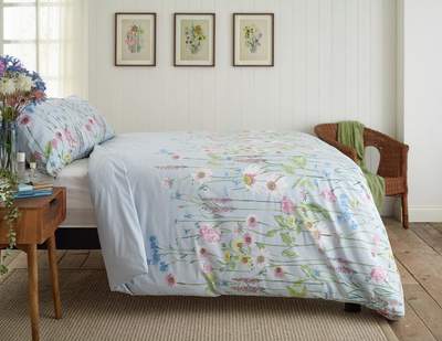 Moore Lane Duvet Set Lt Blue