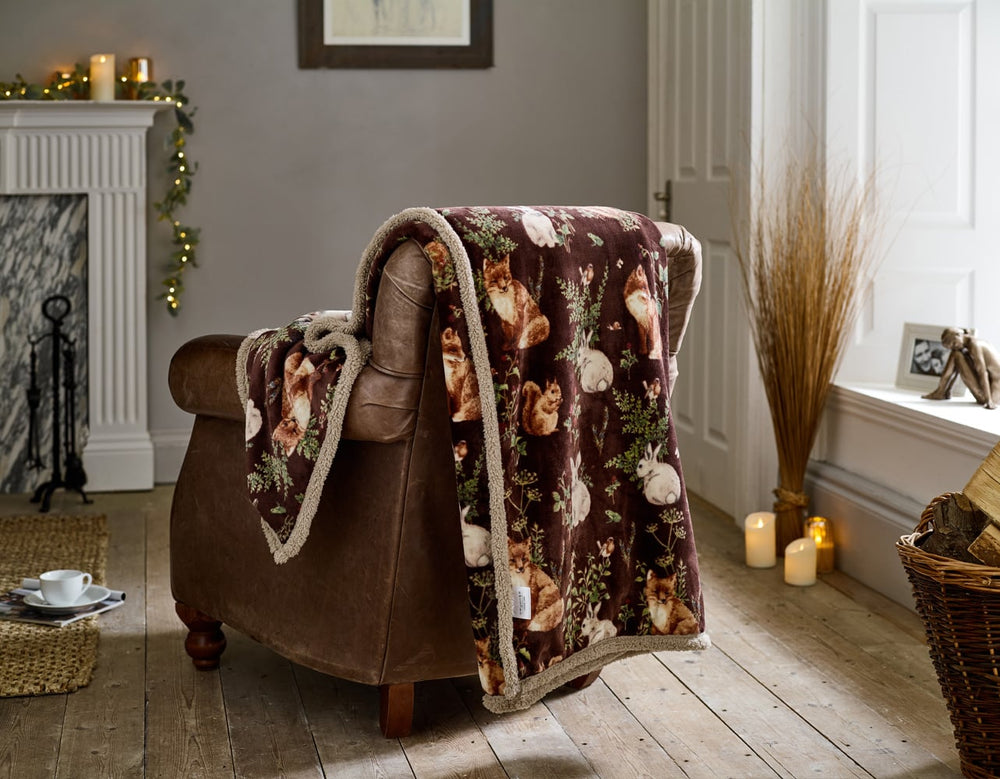 Woodland Wildlife Throw 140 x 180cm
